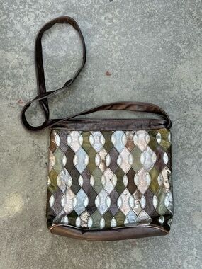 Vintage Susan Gail metallic leather handbag